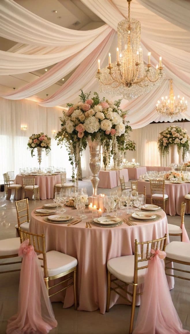 Elegant stage decoration with lighting